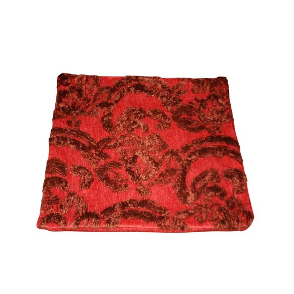Pottery Barn Other - Pottery Barn Natalia Damask Chenille Red Pillow Covers 22x22 Set of 2 Elegant